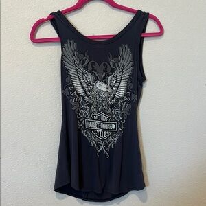 Harley-Davidson Black Pink Graphic Tank Top